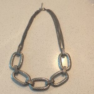 Elegant Silver Chain Link Necklace Vintage